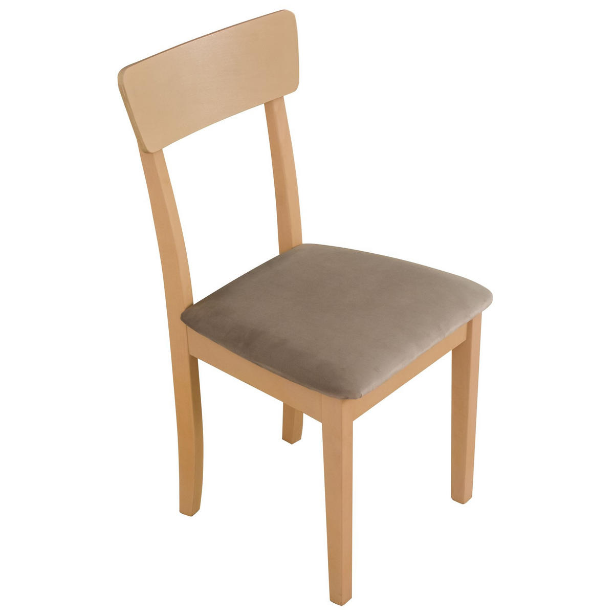 HOLZSTUHL Wehron Dunkelbeige/Sonoma-Eiche - Eichefarben, Holz/Textil (43/86/40cm) - Selsey