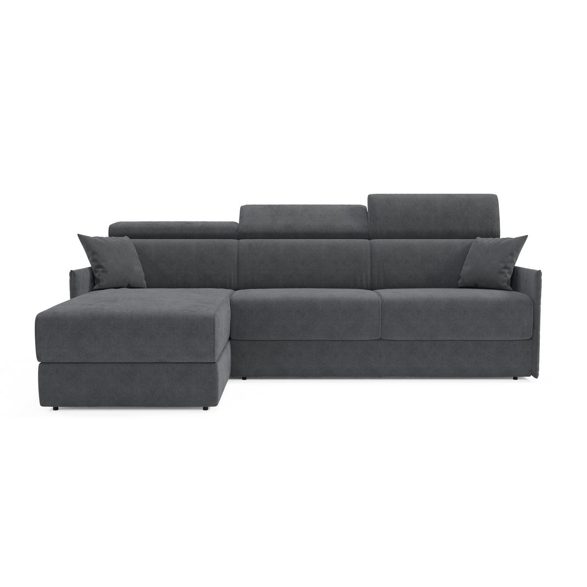 ECKSOFA Miryam - Anthrazit, Metall (232/98cm) - Divani.store