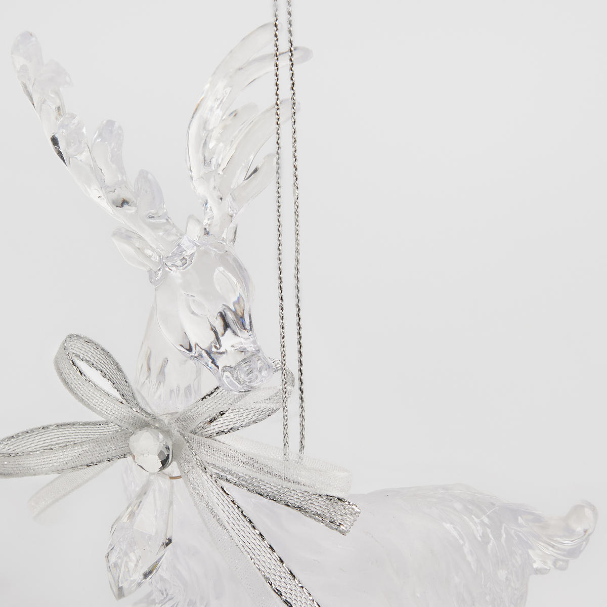 WEIHNACHTSDEKO Hängend PRANCER B, 11 x 5.5 cm, Silber, Christbaumschmuck, Weihnachtsbaumdekoration, Christmas, Xmas - Silberfarben, Kunststoff (5.5/11/8.5cm) - home&you