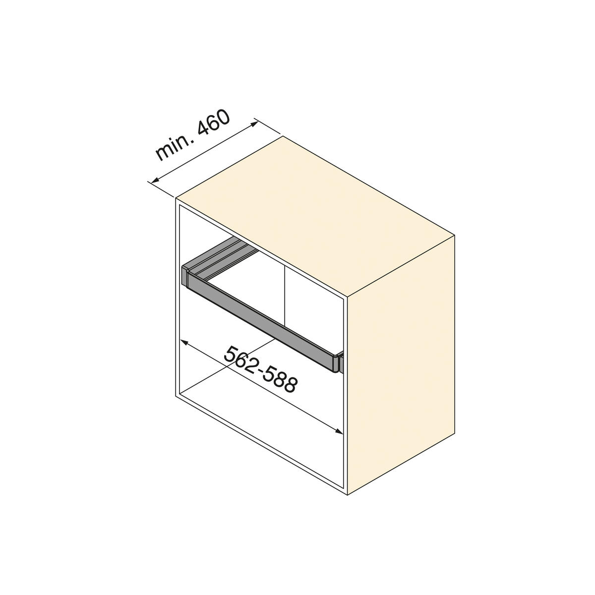 HOSENHALTER Mit 7 Stangen Und Rahmen Für Schrank Quartz, Soft-Close, Vollauszug, 60cm, Titan-Oberfläche - Titanfarben, Metall (45.5/6.6/58.8cm) - EMUCA
