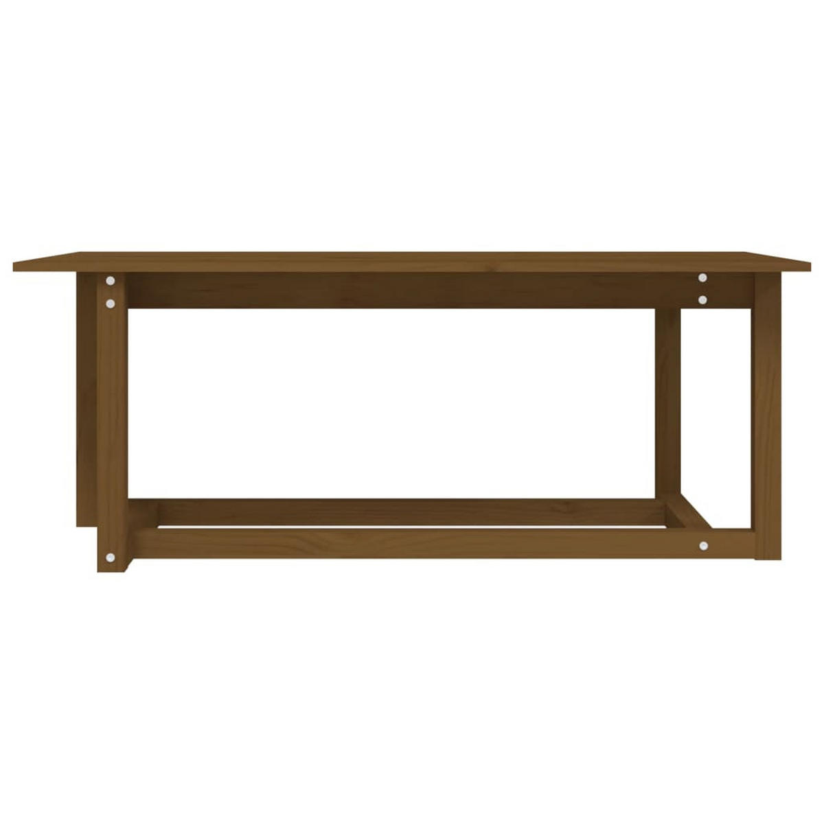 COUCHTISCH Honigbraun 110x55x45 cm Massivholz Kiefer - Braun, Holz (55/110/45cm) - furnicato