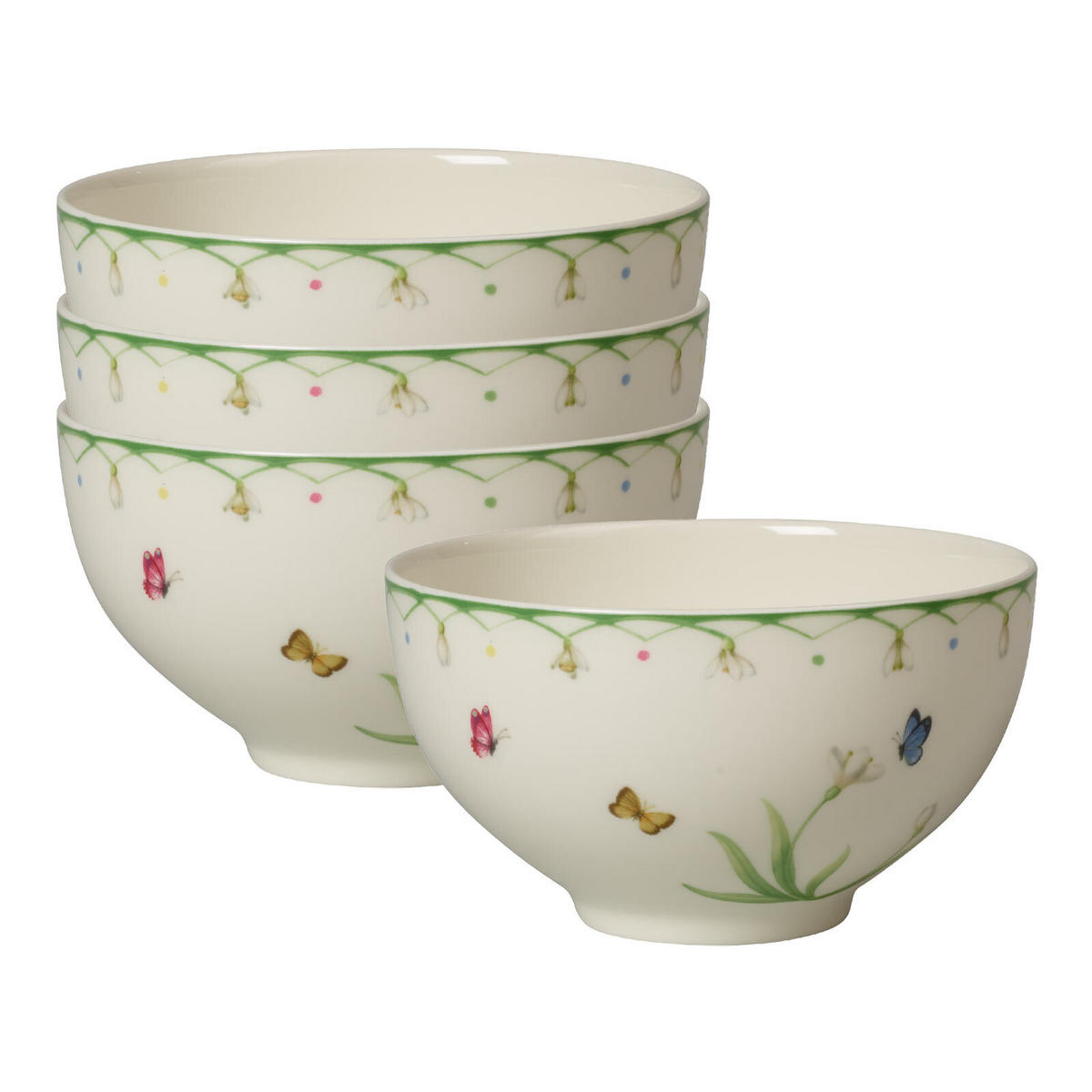 BOLS Colourful Spring bunt ø 13,8 cm 4er Set - Multicolor, Keramik (13.8cm) - Villeroy & Boch