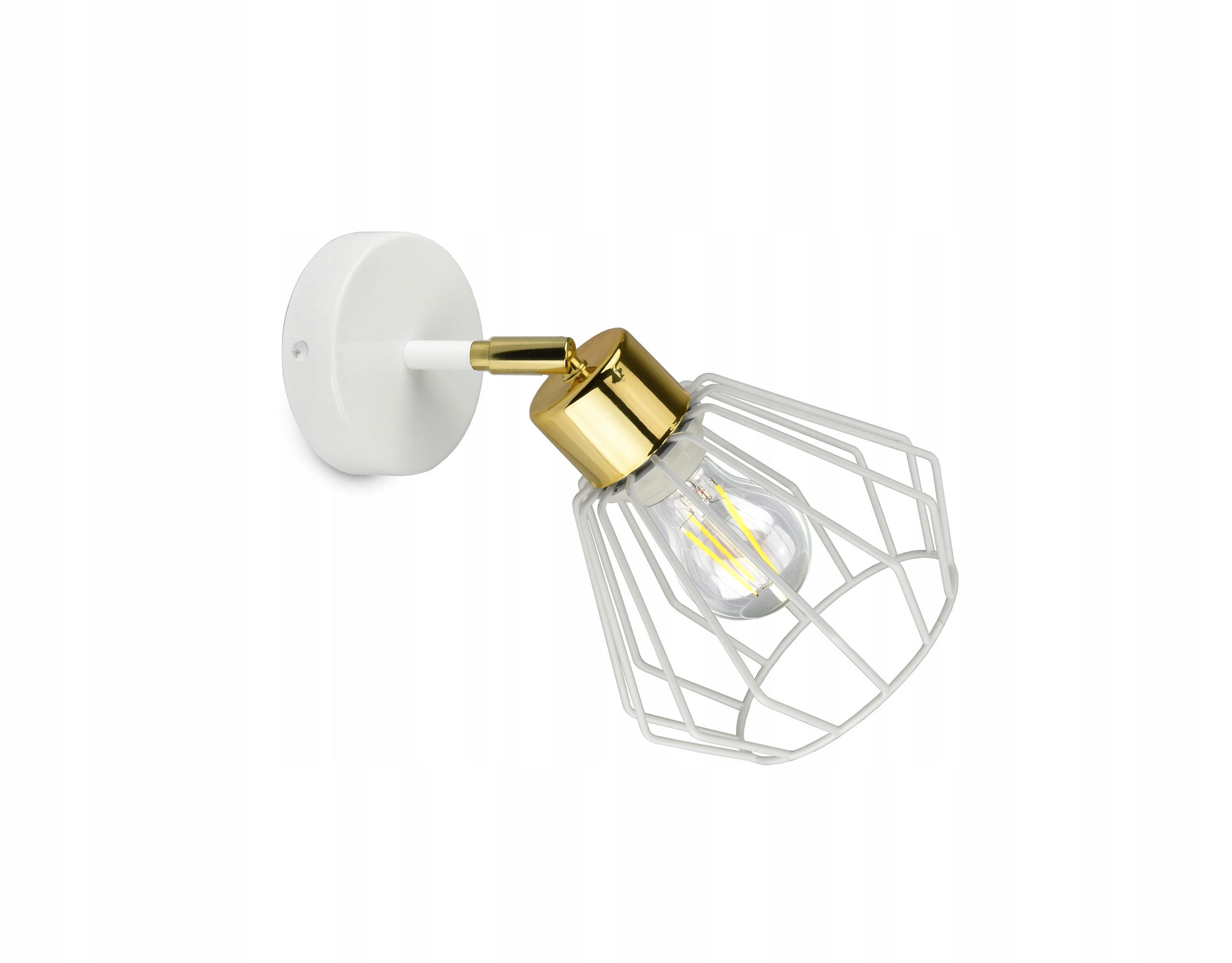WANDLEUCHTE LOFT - Goldfarben/Weiß, Metall (20/24/18cm) - kiki design