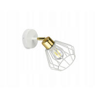 WANDLEUCHTE LOFT - Goldfarben/Weiß, Metall (20/24/18cm) - kiki design