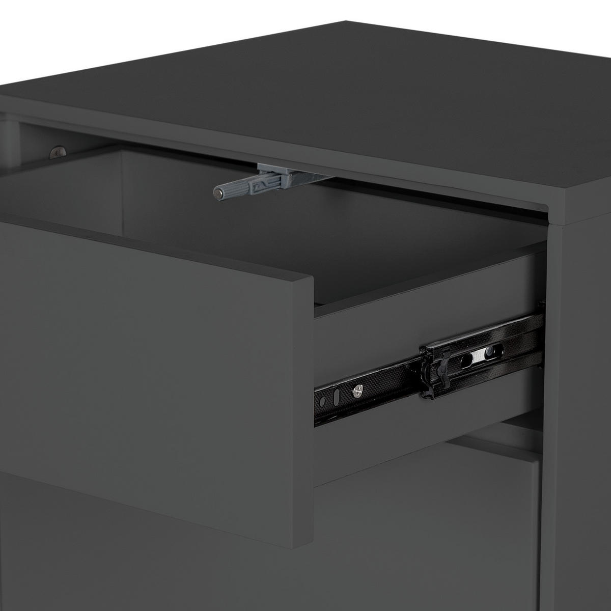 UNTERSCHRANK mit 1 Schublade - Eiche teilmassiv - Grau, Holz/Holzwerkstoff (40/97/32cm) - home24