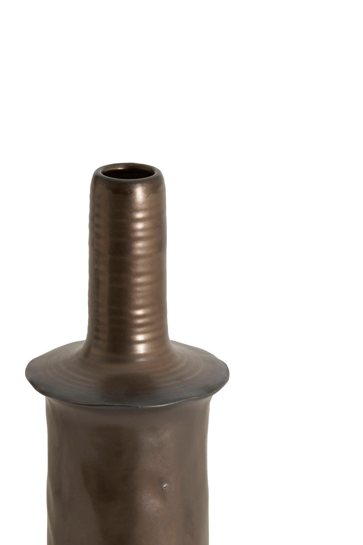 VASE Sennes Bronze Ø17,5/48,5 cm - Bronzefarben, Keramik (48.5cm) - Light & Living