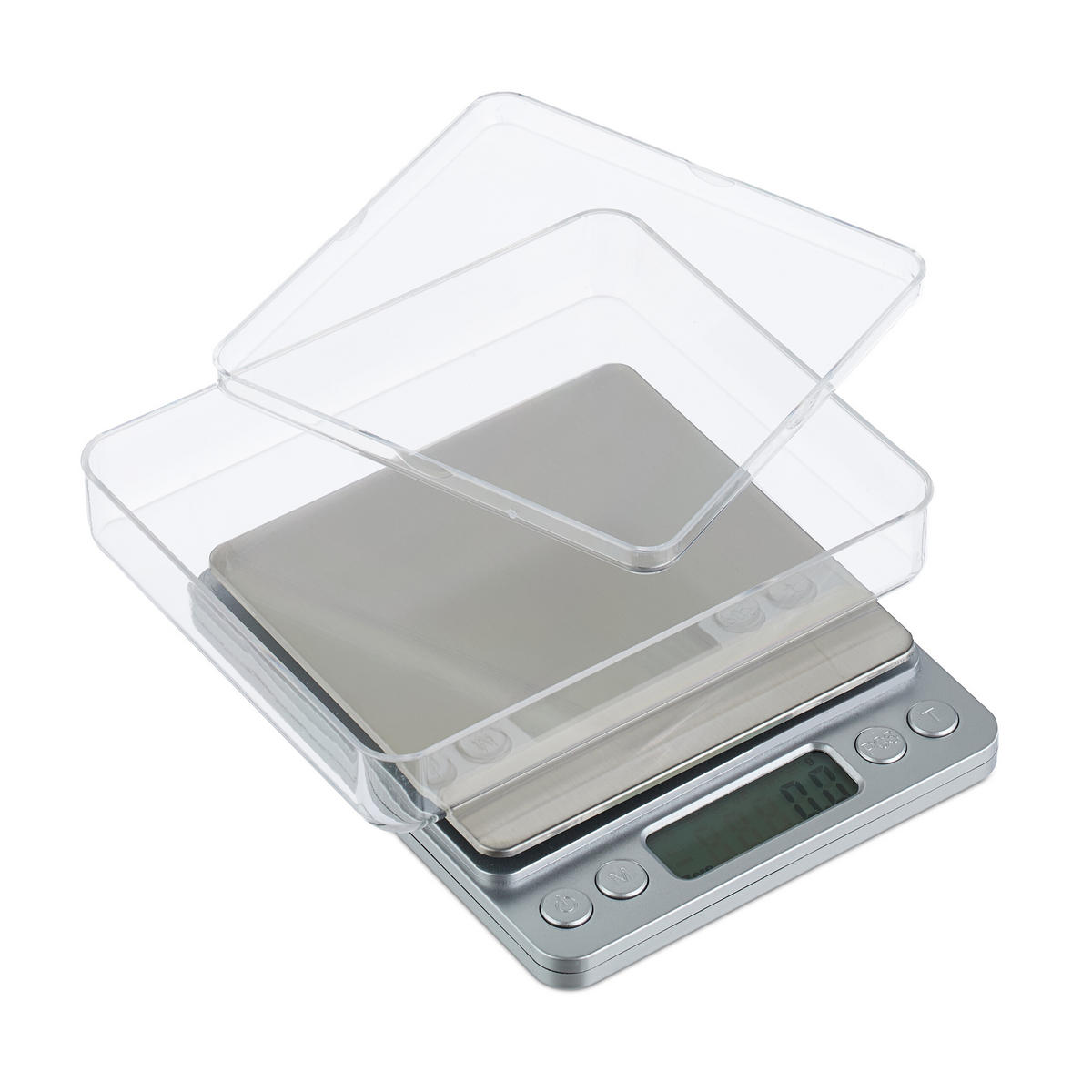 FEINWAAGE - Silberfarben, Kunststoff/Metall - Relaxdays