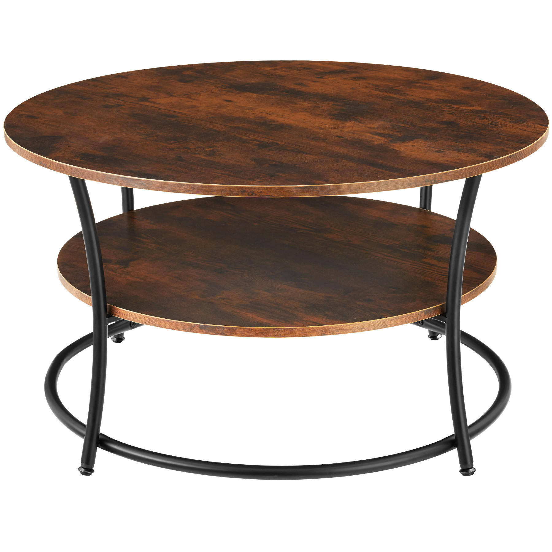 COUCHTISCH Cromford,80 x 46 cm,Industrial Holz dunkel, rustikal - Rostfarben, Holzwerkstoff (80/80/46cm) - tectake