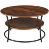 COUCHTISCH Cromford,80 x 46 cm,Industrial Holz dunkel, rustikal - Rostfarben, Holzwerkstoff (80/80/46cm) - tectake