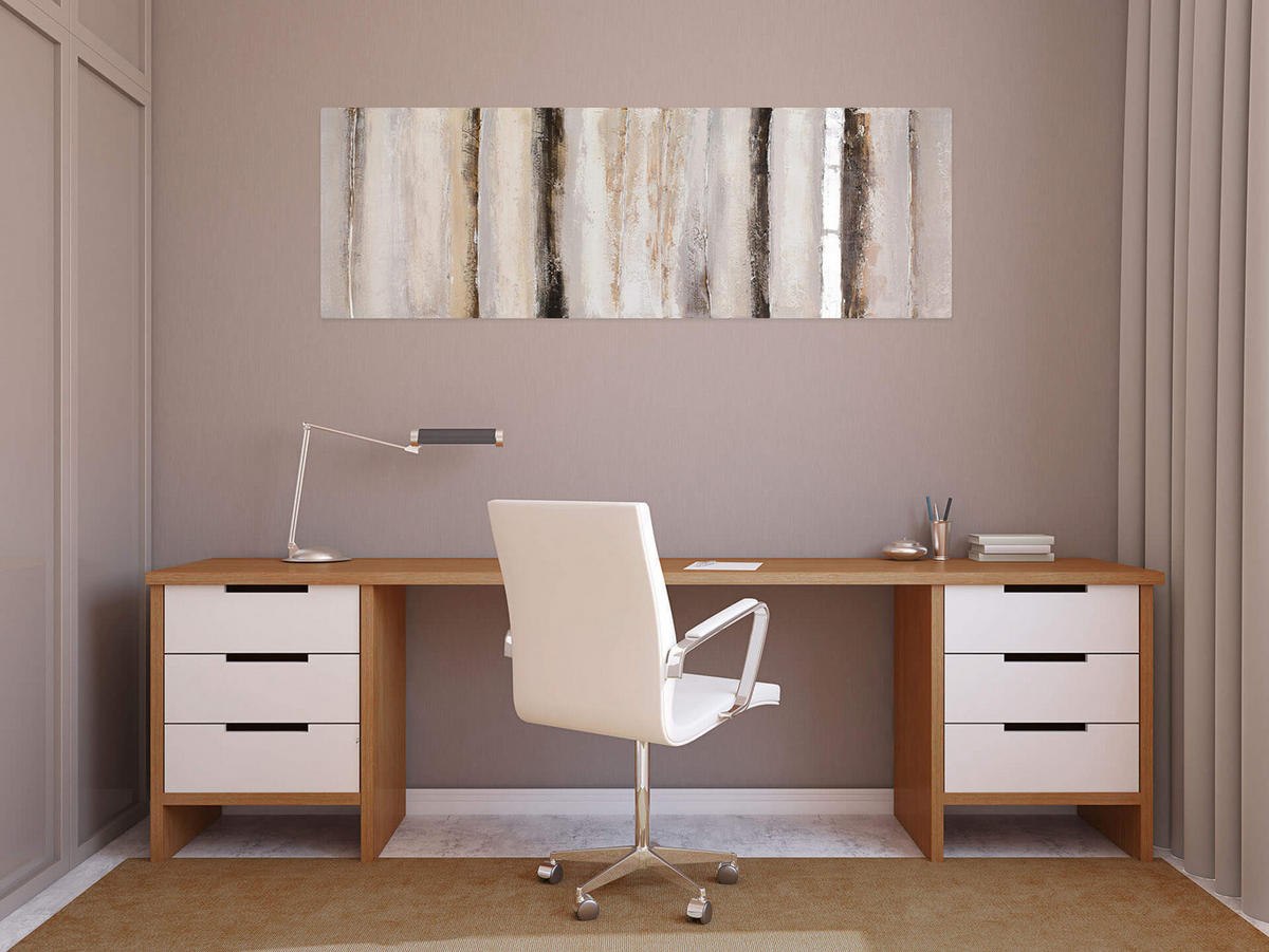 ÖLGEMÄLDE 150/50 cm - Beige/Braun, Holz/Textil (150/50cm) - KUNSTLOFT