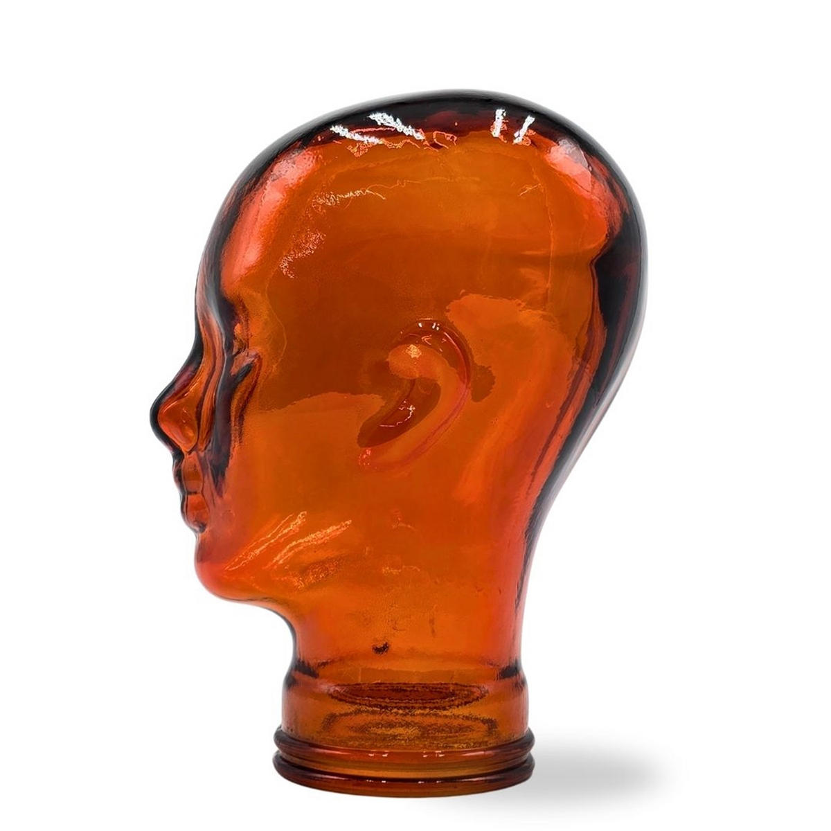 KOPFHÖRERSTÄNDER MICK Glas transparent orange - Orange, Glas (21/29/21cm) - DESIGN DELIGHTS