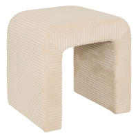 PUFF Cordstoff Sevi 41/35,5/43 cm - Beige, Kunststoff (35.5/43/41cm) - Atmosphera Createur d´interieur