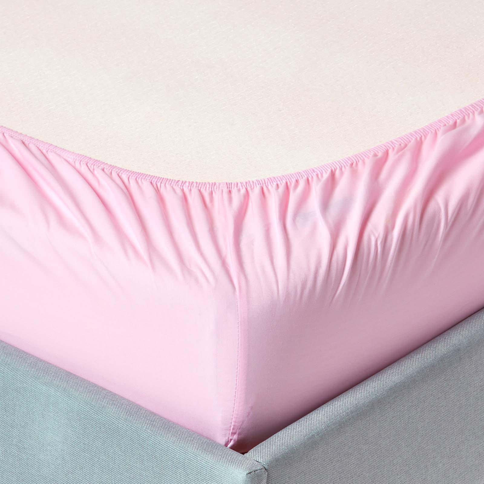 PERKAL-SPANNBETTLAKEN, Ägyptische Baumwolle, Fadendichte 200 - Rosa, Textil (160/200cm) - Homescapes