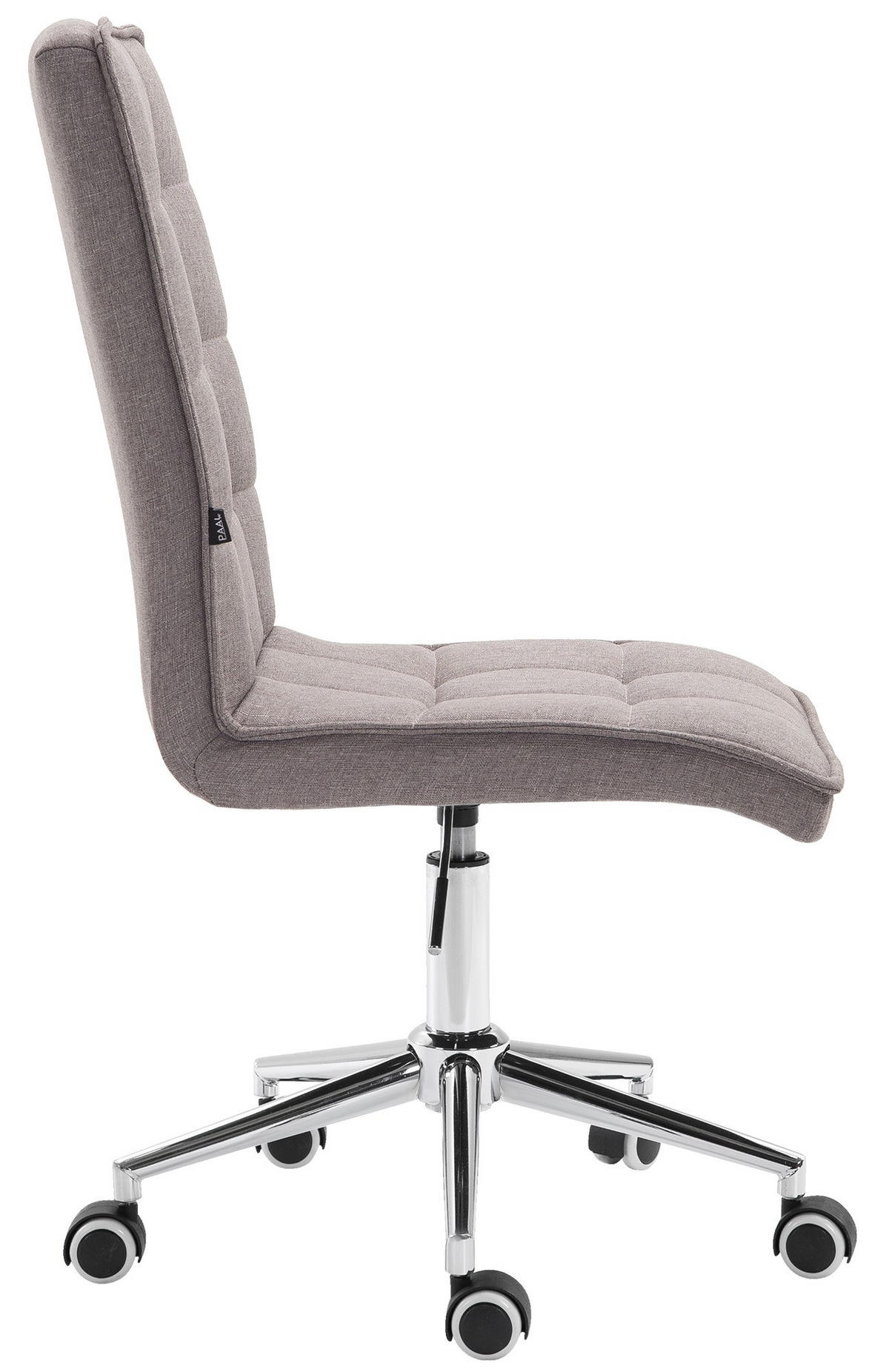 DREHSTUHL Stoff hellgrau - Chromfarben/Hellgrau, Textil/Metall (43/90/61cm) - CLP