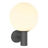 AUSSEN-WANDLEUCHTE Aluminium Anthrazit Glas Weiß - Anthrazit, Glas (25/37/26.5cm) - Globo Lighting