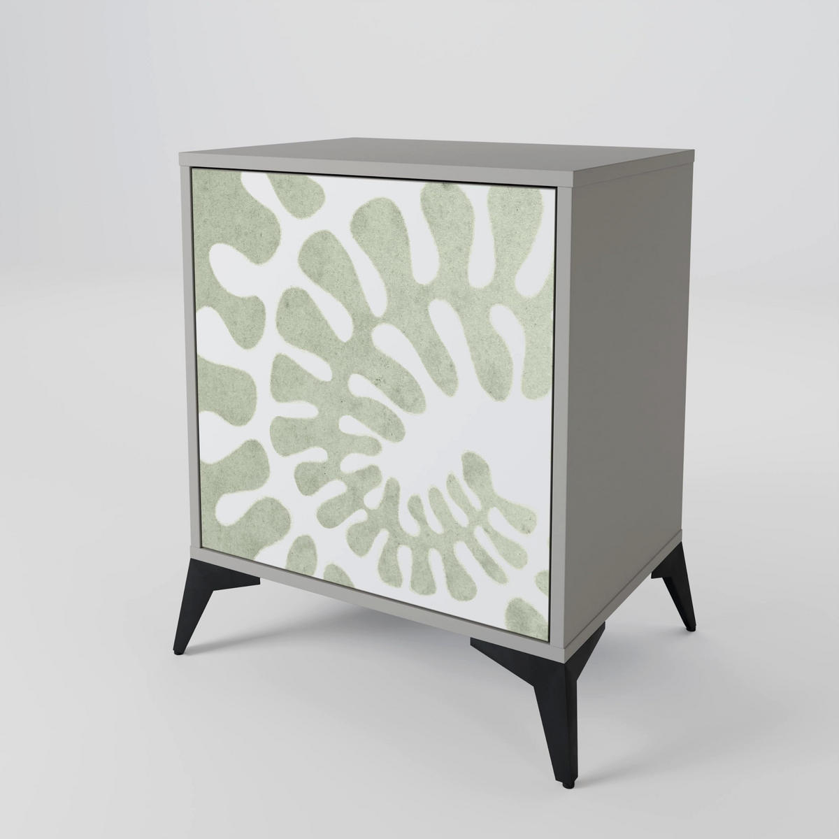 SIDEBOARD HELIX DANCE, Grau, 57,5x42x57,5 cm, Ohne Füße - Multicolor/Grau, Holzwerkstoff (57.5/57.5/42cm) - SpaceRebels
