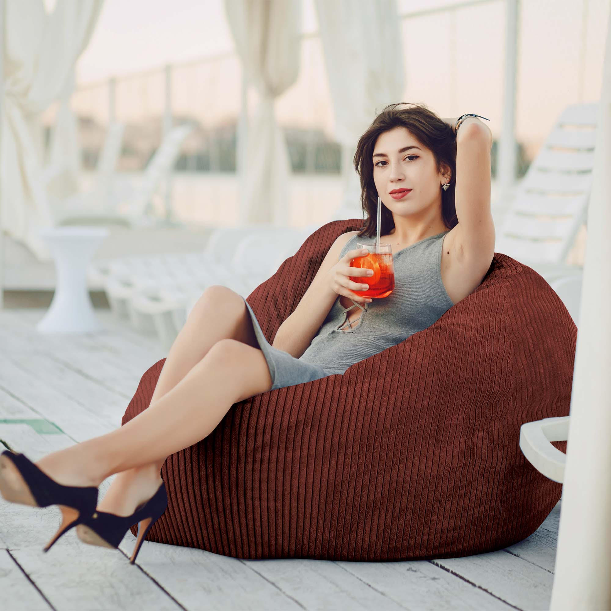 Thumbnail - Dreamroots Sitzsack, Rotbraun, Rot, Textil, 80x120x80 cm, Oeko-Tex® Standard 100, Wohnzimmer, Hocker, Sitzsäcke, XXL Sit...