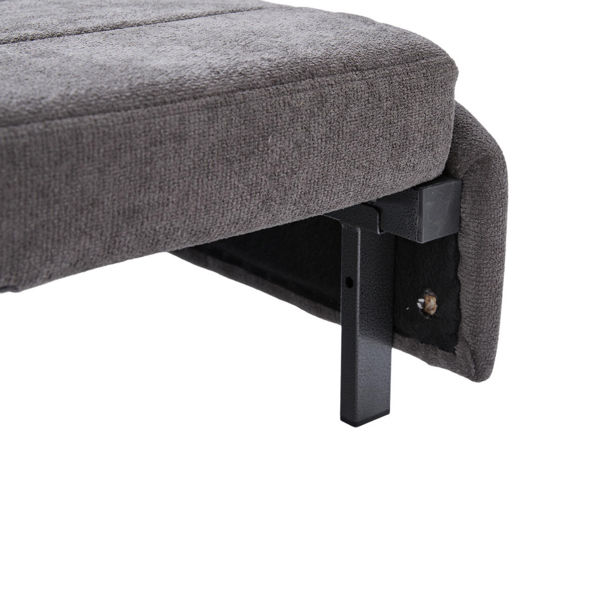 SOFA ausziehbar 139 x 83 x 58 cm Chenille Gray - Grau, Holzwerkstoff (139/83/73cm) - Meubliv