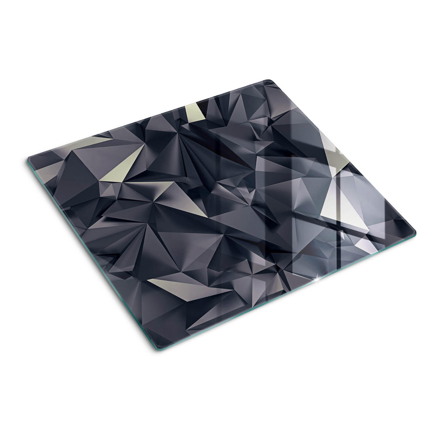 GLASPLATTE 60x52 cm Abstrakt - Schwarz, Glas (60/0.4/52cm) - TULUP