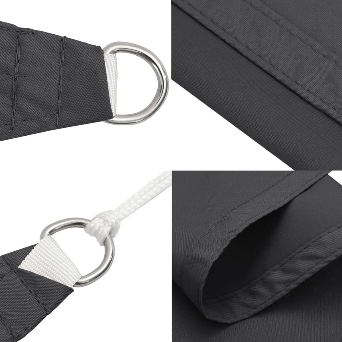 SONNENSEGEL Oxford-Gewebe Rechteckig 6/7 M Anthrazit - Anthrazit, Textil (600/700cm) - vidaXL