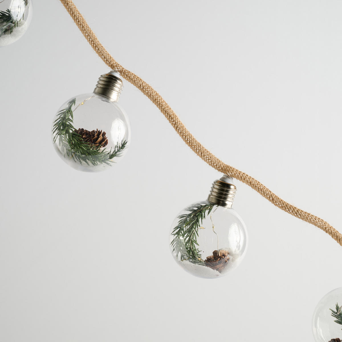 LICHTERKETTE Forester, Grün, 9x7x195 cm, Dekorative Weihnachtsdeko - Grün, Kunststoff (195cm) - home&you