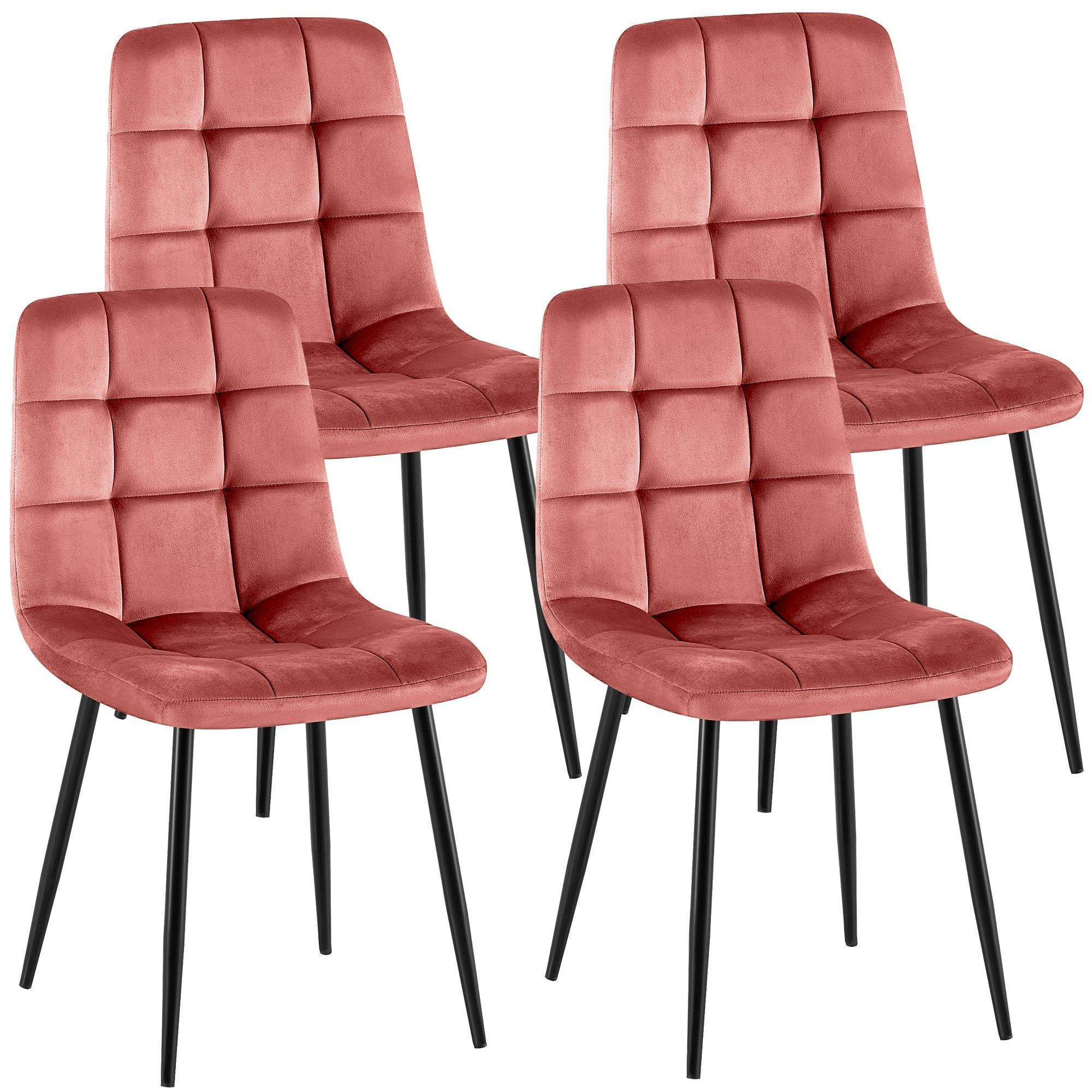 furnicato Esszimmerstühle Rosa 45x84x55 cm