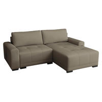 ECKSOFA Milton - Hellbraun/Schwarz, Holz/Textil (237/180cm) - MIRJAN24
