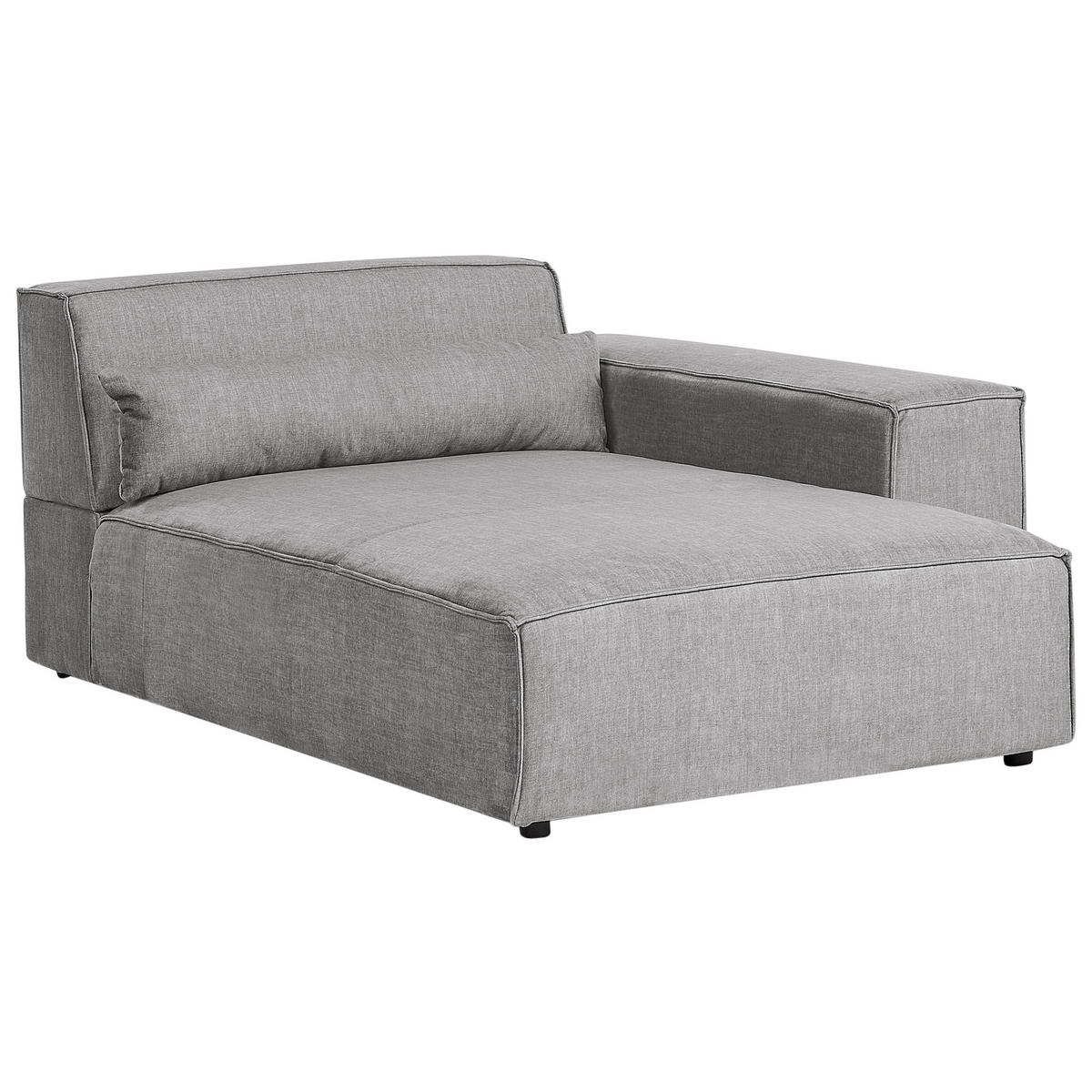ČALOUNĚNÉ LEHÁTKO CHAISE LONGUE LEVOSTRANNÉ Látka Šedé Hellnar - šedá/tmavě šedá, textil (102/70/176cm) - Beliani