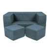 KINDERSOFA, Aesthetic, Cube, Türkis - Türkis, Textil (96/40/50cm) - MeowBaby