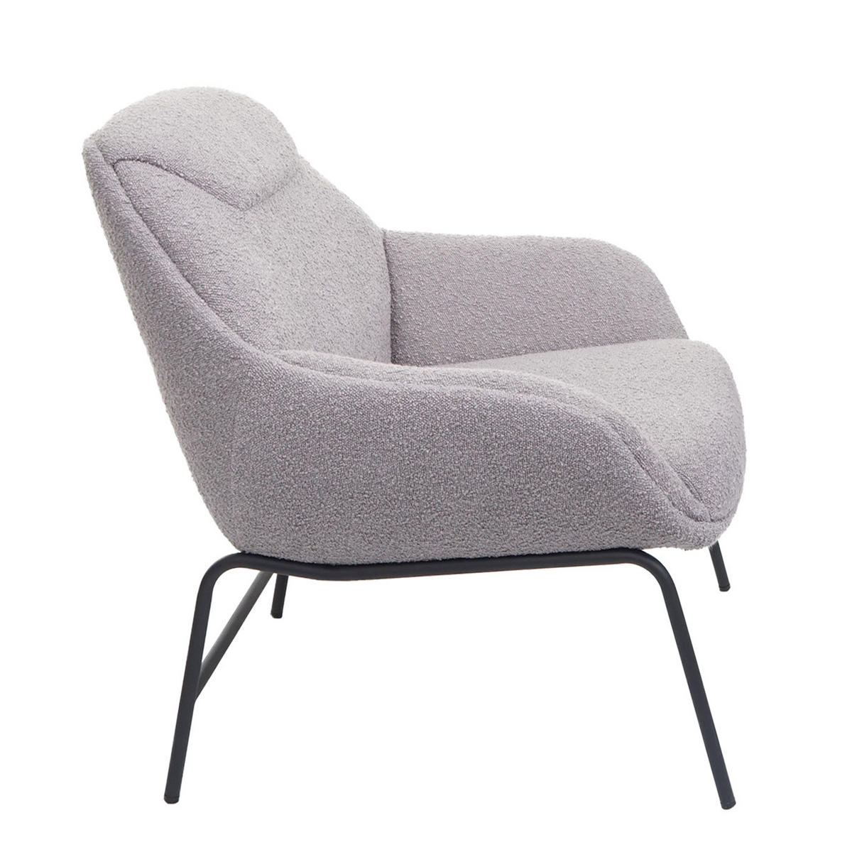 LOUNGE-SESSEL Hellgrau - Hellgrau, Textil (80/79/80cm) - MCW