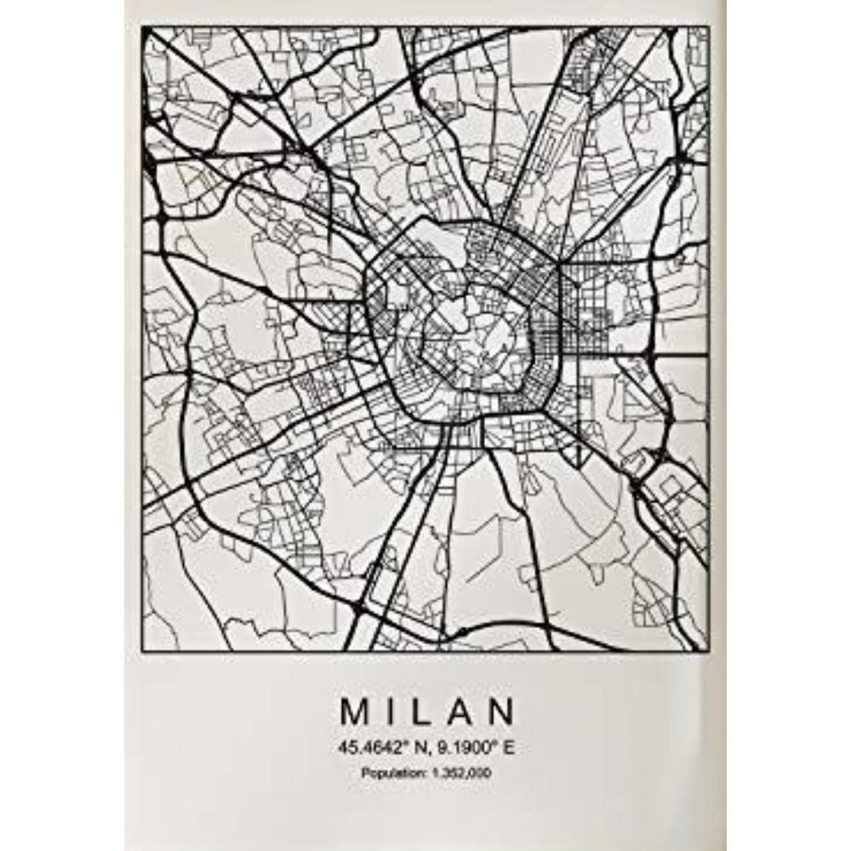 POSTER Mailand Skandinavischen Stil A3 Rahmenlos - Klar, Papier (29.7/5/42cm) - Nacnic