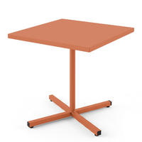 KLAPPTISCH - Stahl - Terracotta, Metall (60/60/74cm) - home24
