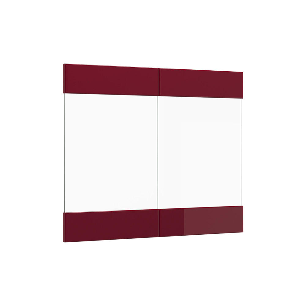 KÖKSFRONT R-Line Röd högblank 79.2x59 cm möbelfront för väggskåp med glas 59/79.2/1.6 cm