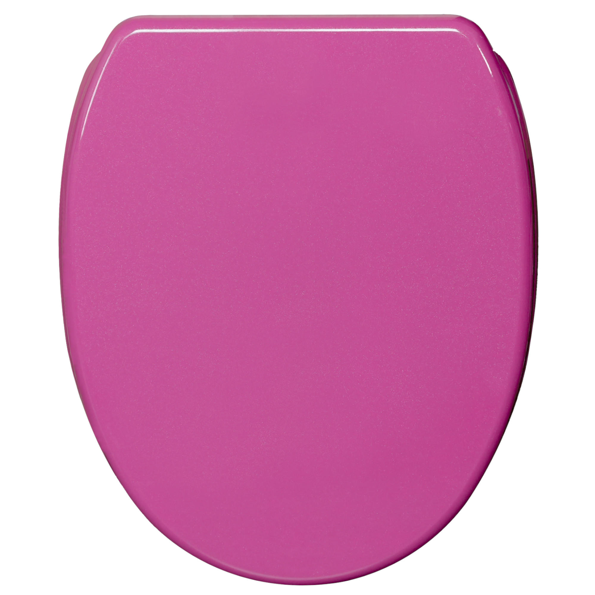 WC-SITZ mit Absenkautomatik & Top Fix Glitzer Pink - Pink, Holzwerkstoff (37.7/5.5/48cm) - Sanilo
