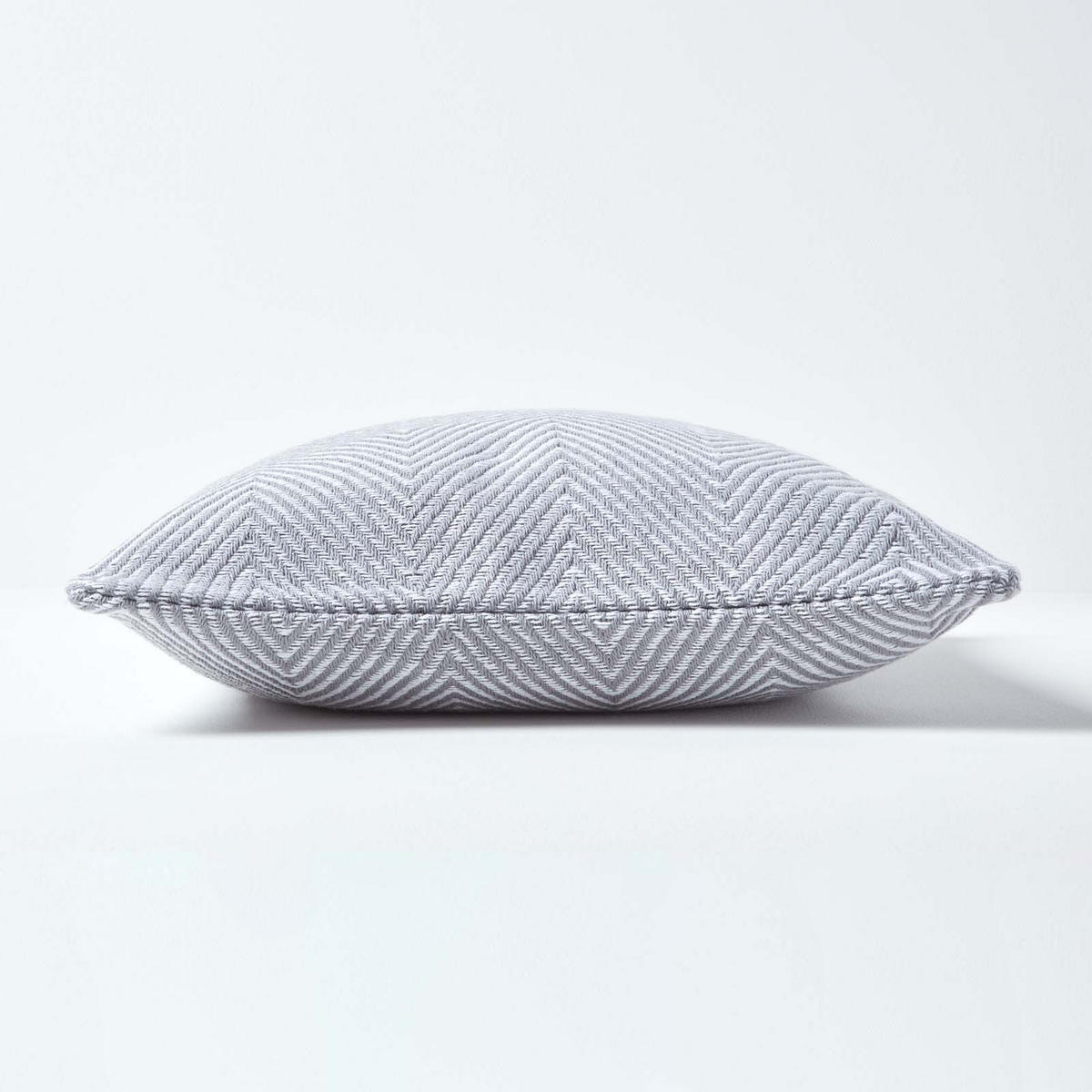 KISSENHÜLLE Halden Fischgrät 45/45 cm - Grau, Textil (45/45cm) - Homescapes