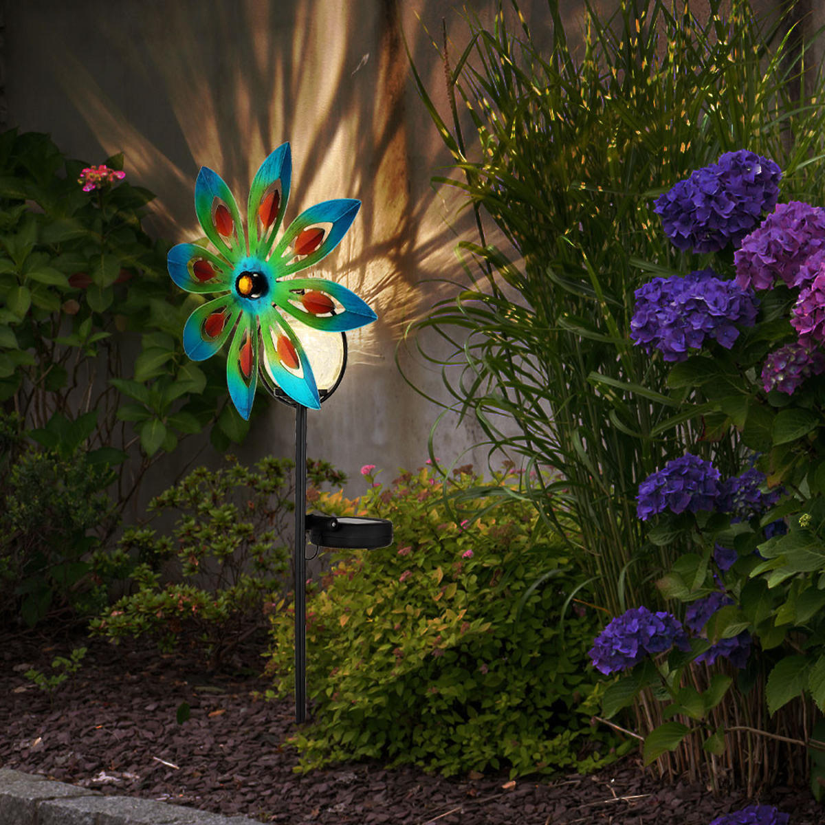 LED AUSSENLEUCHTE Metall Bunt - Multicolor, Metall (20/9/50cm) - Globo Lighting