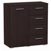 KOMMODE Helena 1D4S Wenge 80/35/84,5 cm - Wengefarben, Holzwerkstoff (80/84.5/35cm) - Matkam Möbel