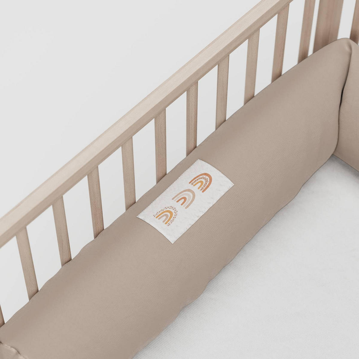 NESTCHENSCHLANGE Cozy "Magical Rainbow Simply Taupe" 190 cm Bettschlange - Taupe/Orange, Textil (15/190cm) - Sämann – make a difference.