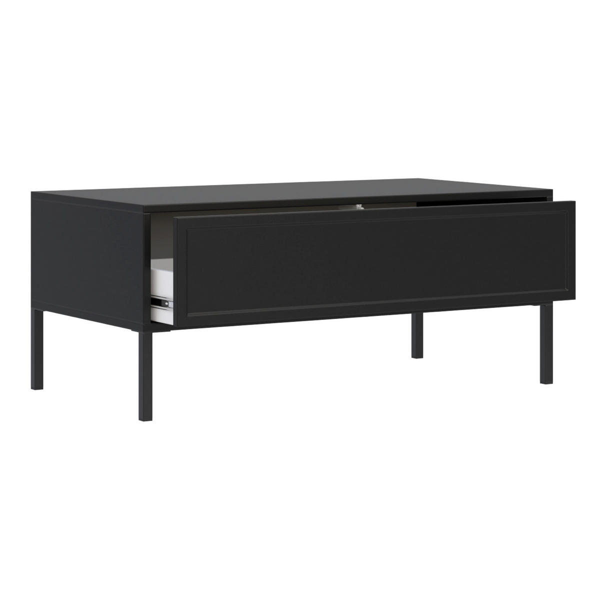 KONFERENČNÍ STOLEK Vilavio černý 100/50 cm - černá, kov/kompozitní dřevo (50/100/40cm) - Selsey
