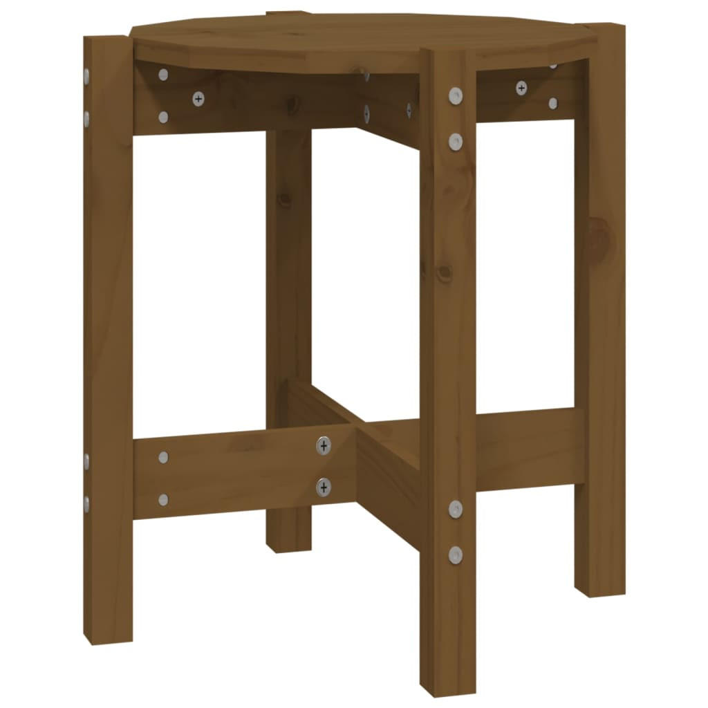 COUCHTISCH Honigbraun Ø 42,5x45 cm Massivholz Kiefer - Braun, Holz (42.5/42.5/45cm) - furnicato