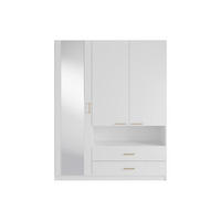 KLEIDERSCHRANK - 160 cm x 53 cm - holz - weiß Lyriano - Weiß, Holz (160/200/53cm) - Vente-Unique