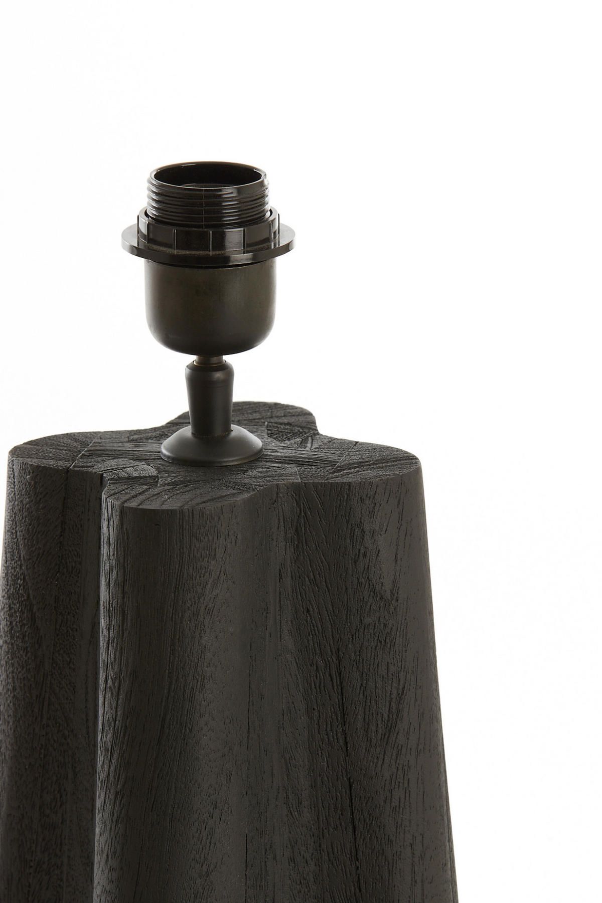 LAMPENFUSS Navelli Schwarz 15/15/40 cm - Schwarz, Holz (15/15/40cm) - Light & Living