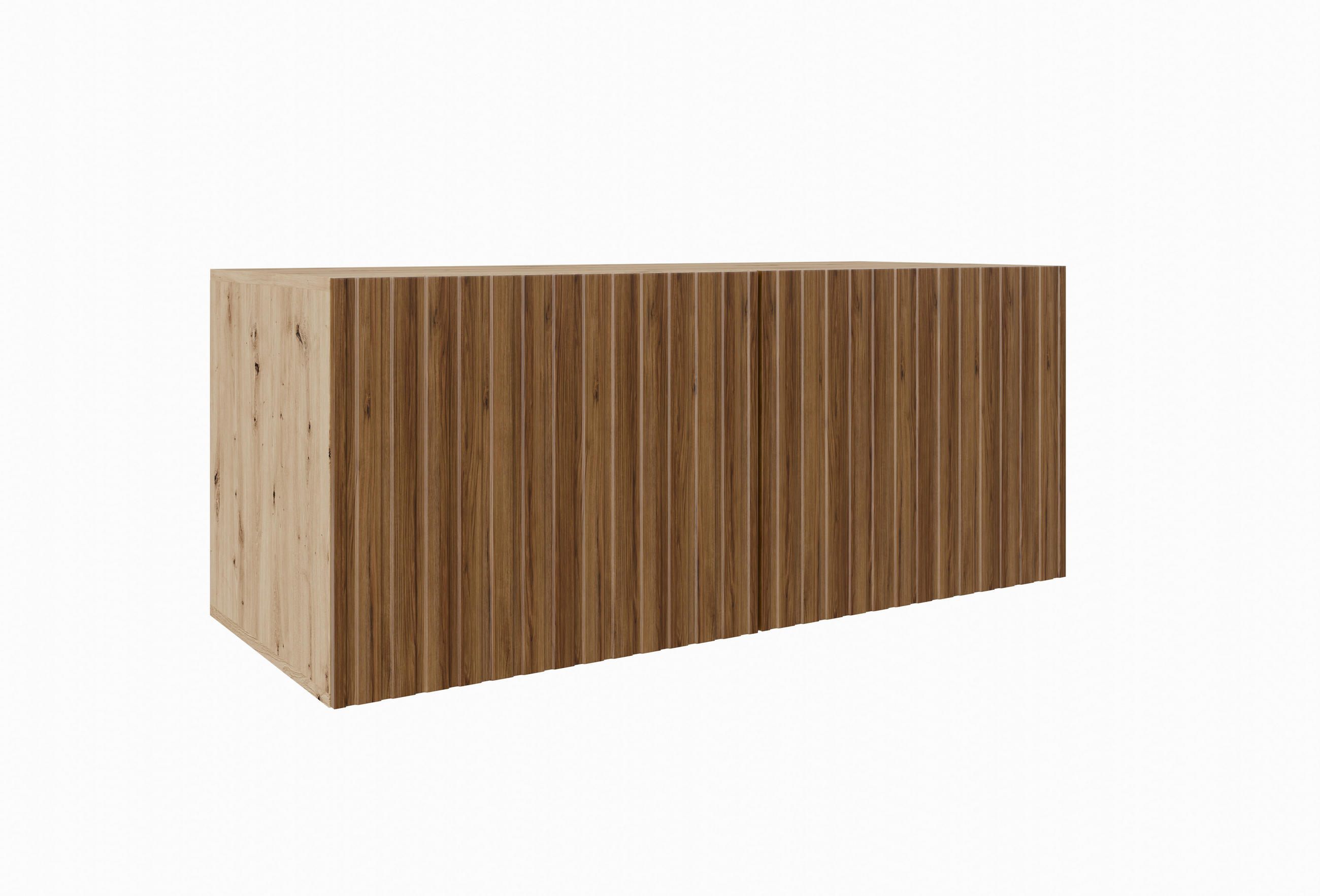 Meblini Tv-Schrank Eiche Artisan, Wildeiche 100x115x40 cm