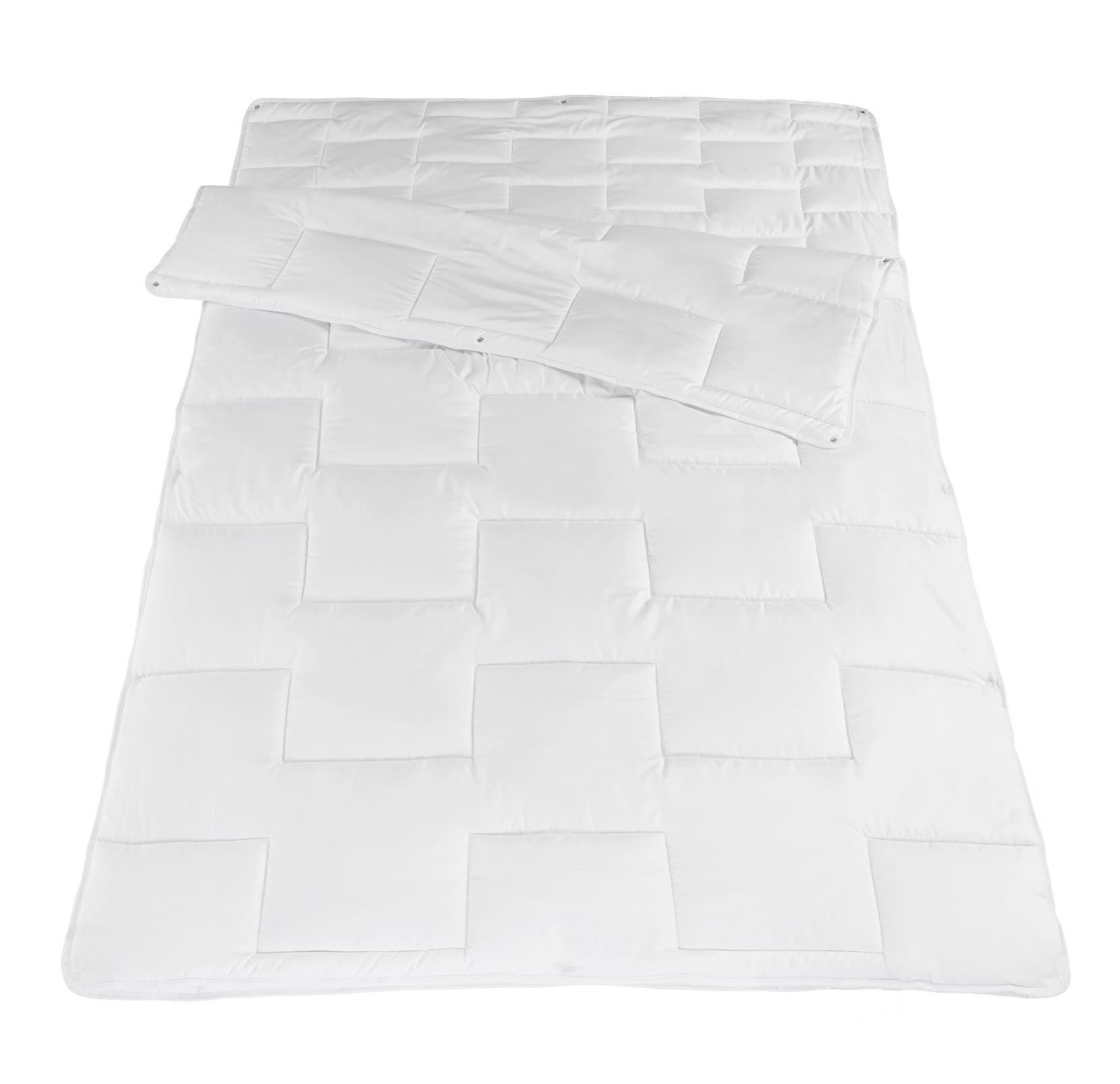 VIERJAHRESZEITEN-BETTDECKE 155x240 cm - Made in Germany: Winterdecke + Sommerdecke + Übergangsdecke - Super Soft - Weiß, Textil (155/240cm) - Carpe Sonno