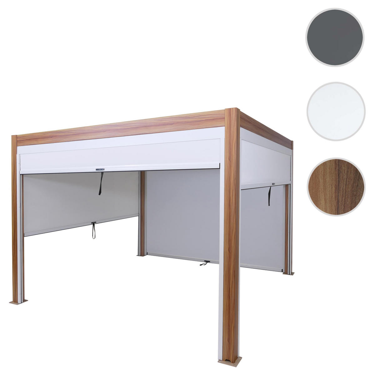 PERGOLA MIT SEITENWAND Weiß - Weiß, Metall (300/220/300cm) - MCW