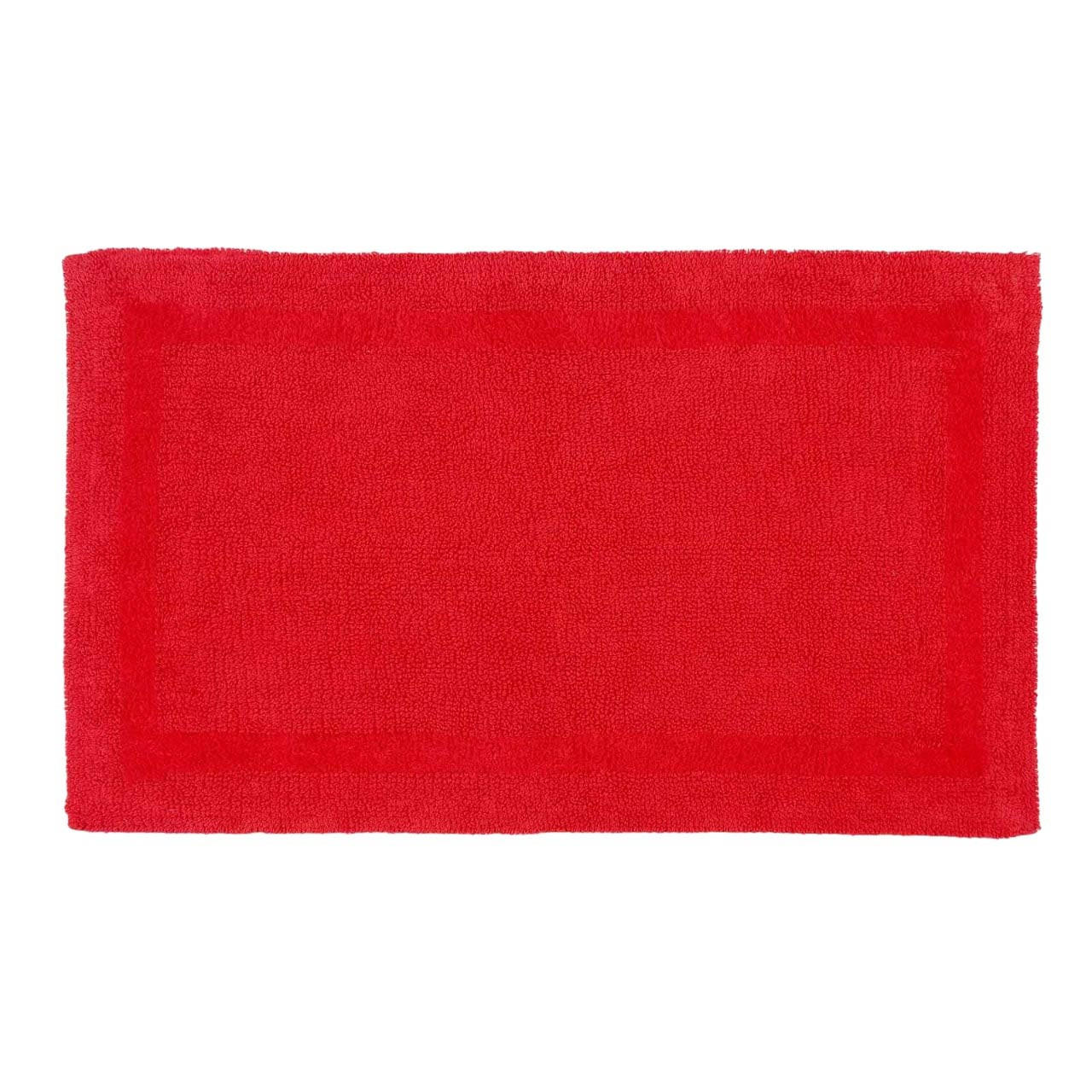 BADEMATTE 70/120 cm, 100% Baumwolle, wendbar - Rot, Textil (70/120cm) - Homescapes
