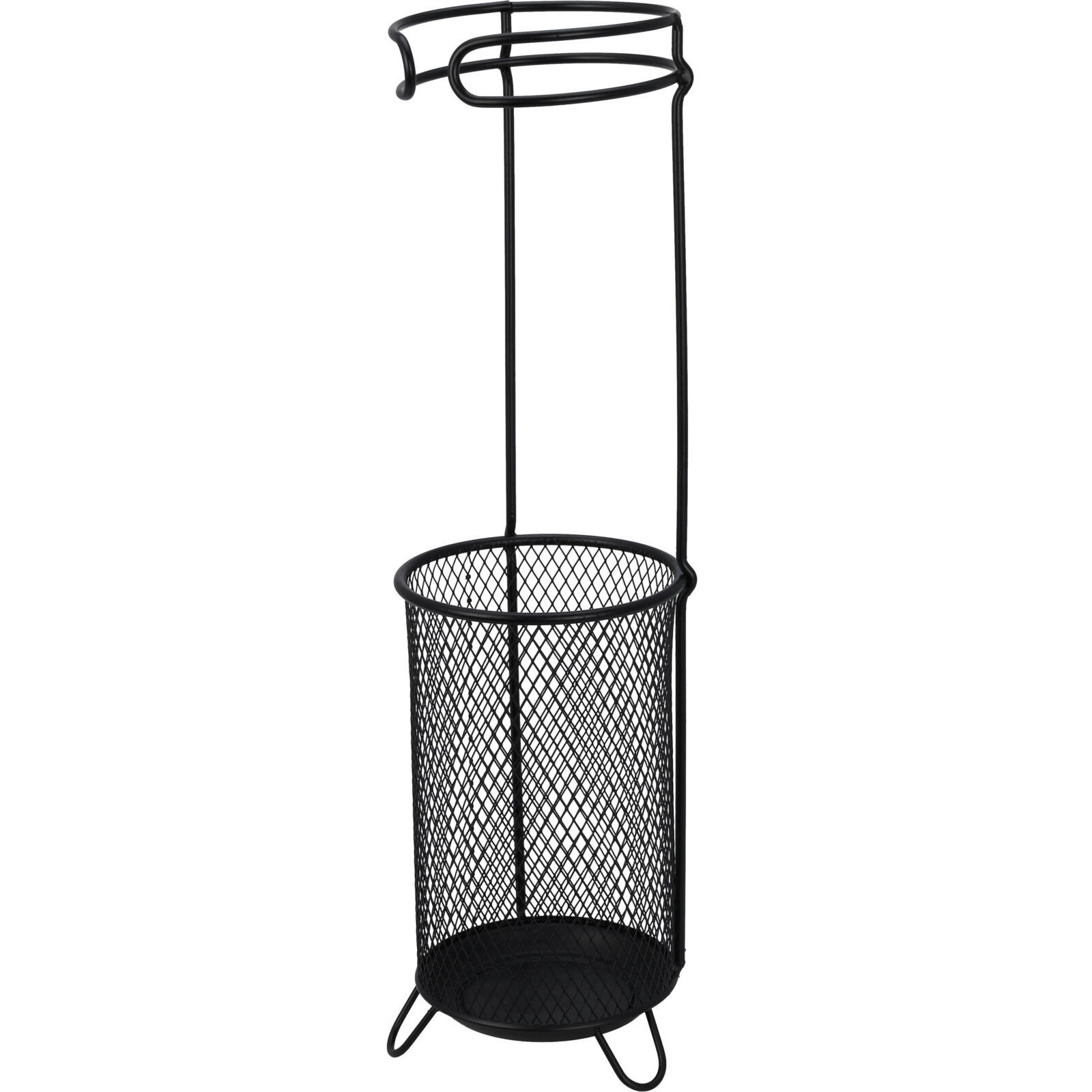 SCHIRMSTÄNDER aus Metall Zilo 18/18/50 cm - Schwarz, Metall (18/50/18cm) - Home Styling Collection