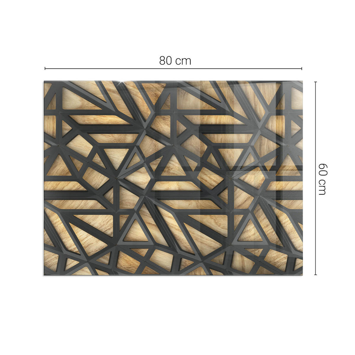 GLASPLATTE für Kamin 80x60 cm - Braun, Glas (80/60/0.4cm) - TULUP