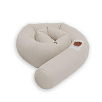 NESTCHENSCHLANGE Cozy "Cute Tiger Oat Milk" 190 cm Bettschlange - Braun/Grau, Textil (15/190cm) - Sämann – make a difference.