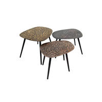 COUCHTISCH-SET YATA Multicolor Metall - Multicolor/Schwarz, Metall (62/51/42cm) - KAWOLA